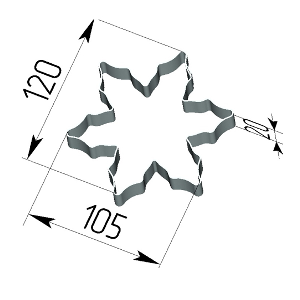 Кондитерская форма Снежинка